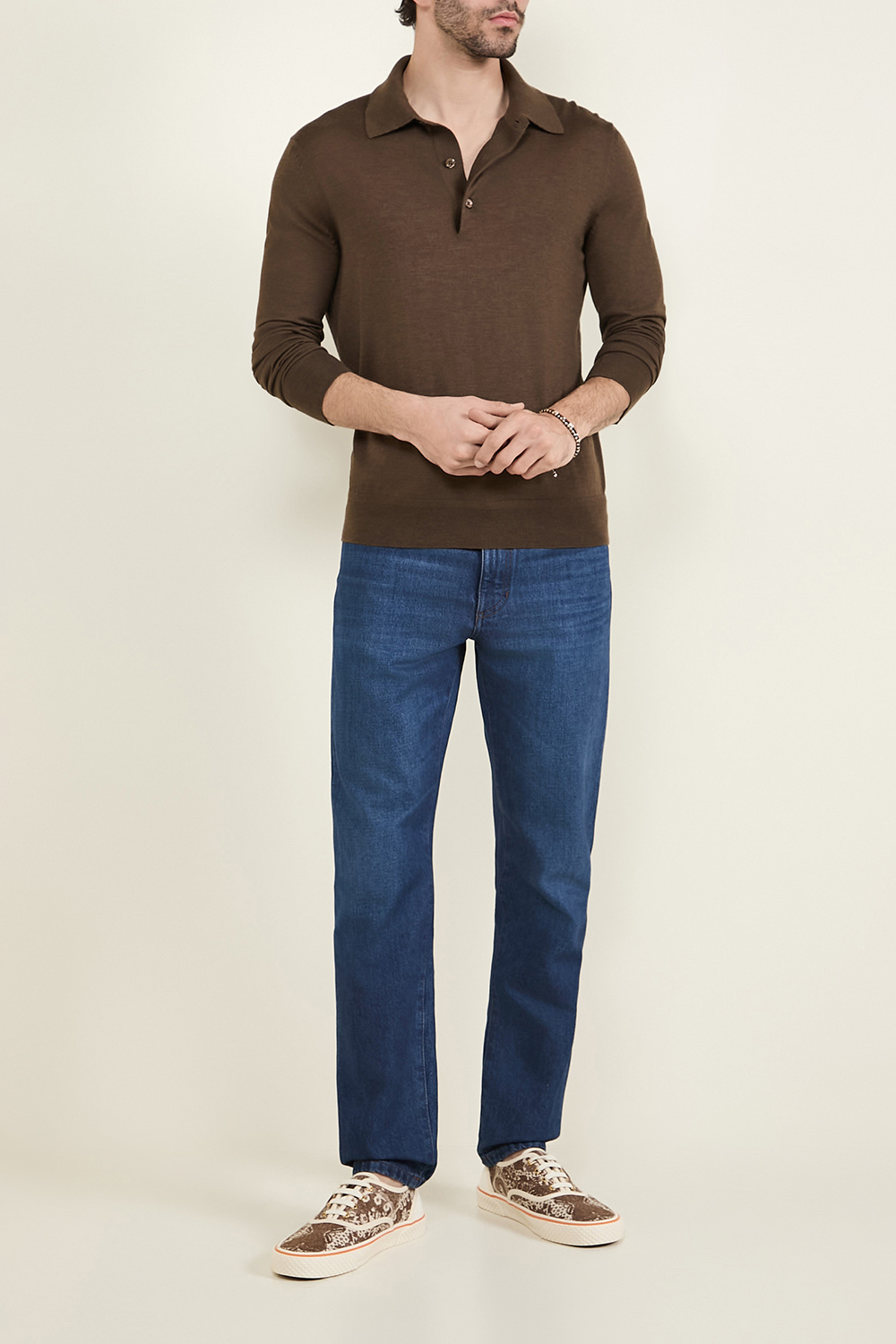 מכנסי ג'ינס בגזרה ישרה ZEGNA